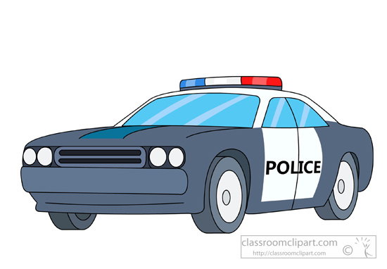 Emergency   Black White Police Car 427   Classroom Clipart