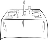 Formal Dining Table Clipart