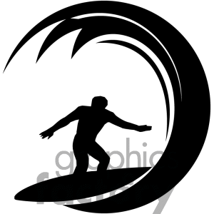 Free Surfer Surfing A Huge Wave Clipart Image Picture Art   374847