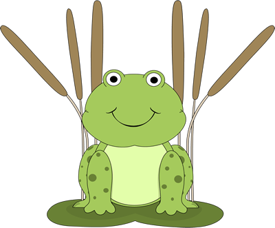 Frog On A Lily Pad Clip Art Image   Frog Sitting On A Lily Pad With    