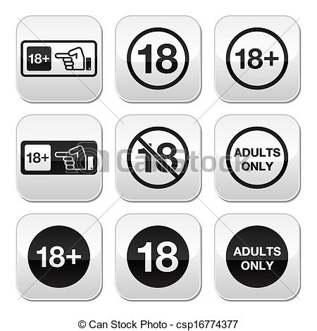Illustration Of Under 18 Adults Only Warning Sign   Attention   Under