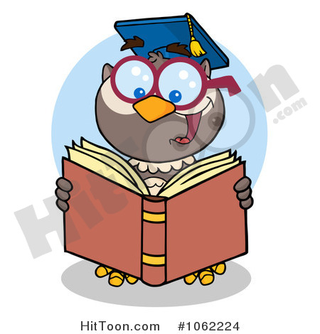 Owl Reading Books Professor A Book Clipart Free Clip Art Images
