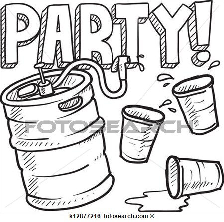 Stock Illustration   Keg Party Sketch  Fotosearch   Search Clip Art