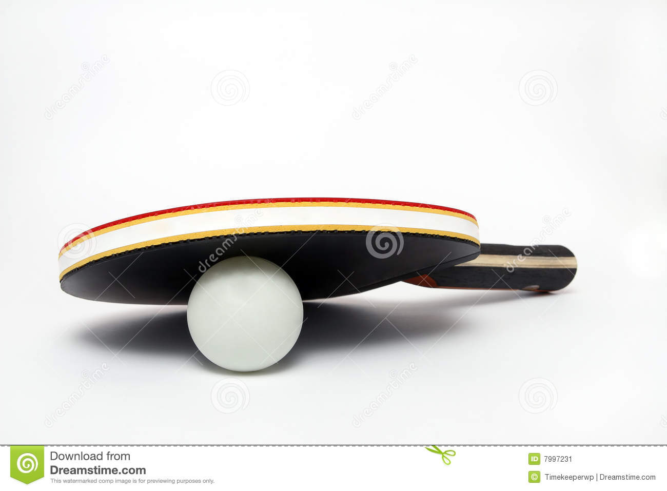 Stock Image  Ping Pong Under Paddle On A    