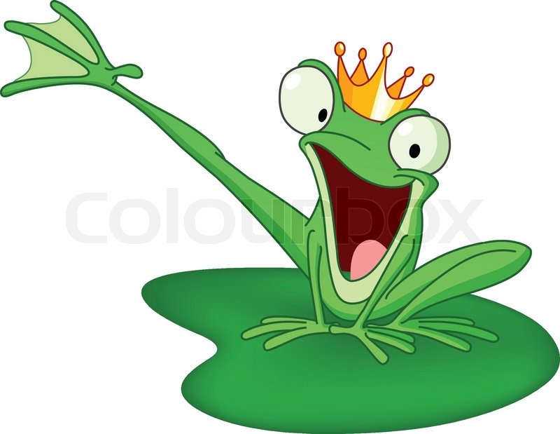 Stock Vector Of  Happy Frog Prince On A Lily Pad 