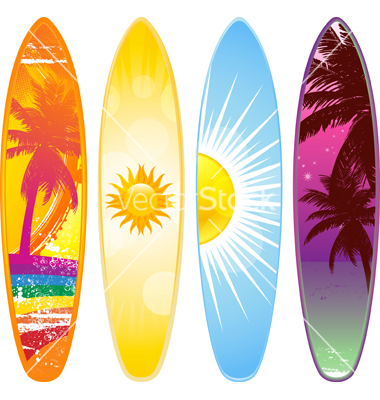 Tropical Surf Board Vector   Item 2   Vector Magz   Free Download    