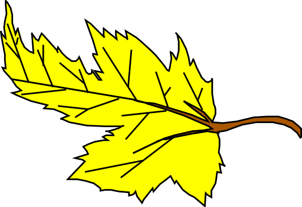 Yellow Leaf Clip Art At Clker Com   Vector Clip Art Online Royalty