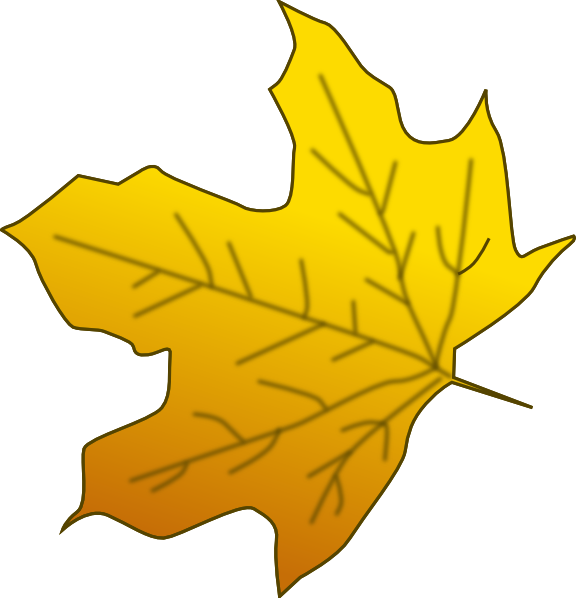 Yellow Maple Leaf Clip Art At Clker Com   Vector Clip Art Online