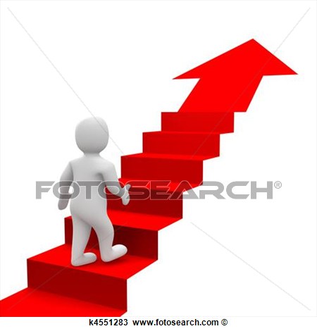 And Red Stairs  3d Rendered Illustration   Fotosearch   Search Clipart