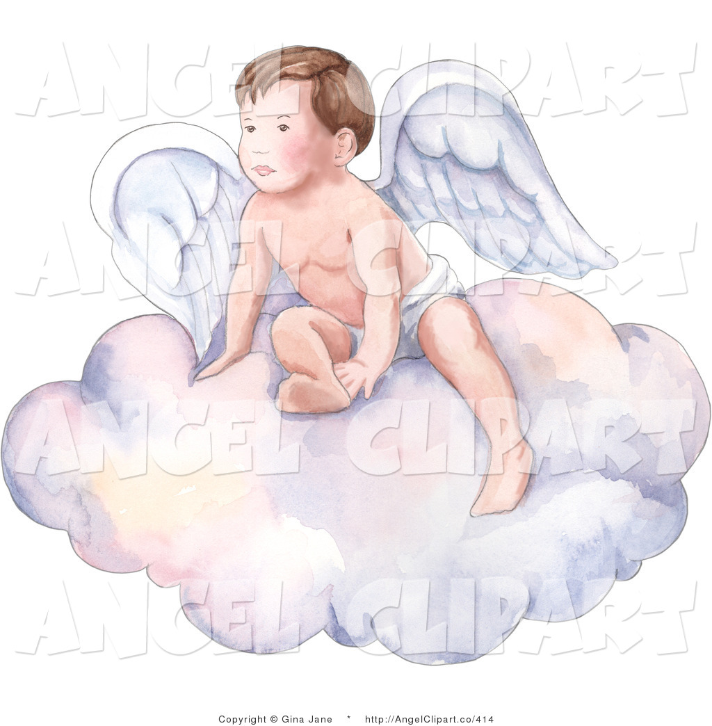 Angel Resting On A Cloud Clip Art Gina Jane