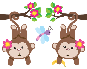 Baby Girl Monkey Clip Art   Vector Clip Art Online