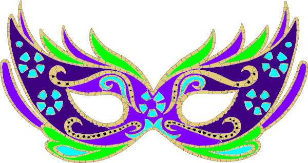 Blue Green Masquerade Mask   Fnc Clip Art At Clker Com   Vector Clip    