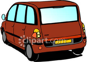 Brown Minivan   Royalty Free Clipart Picture
