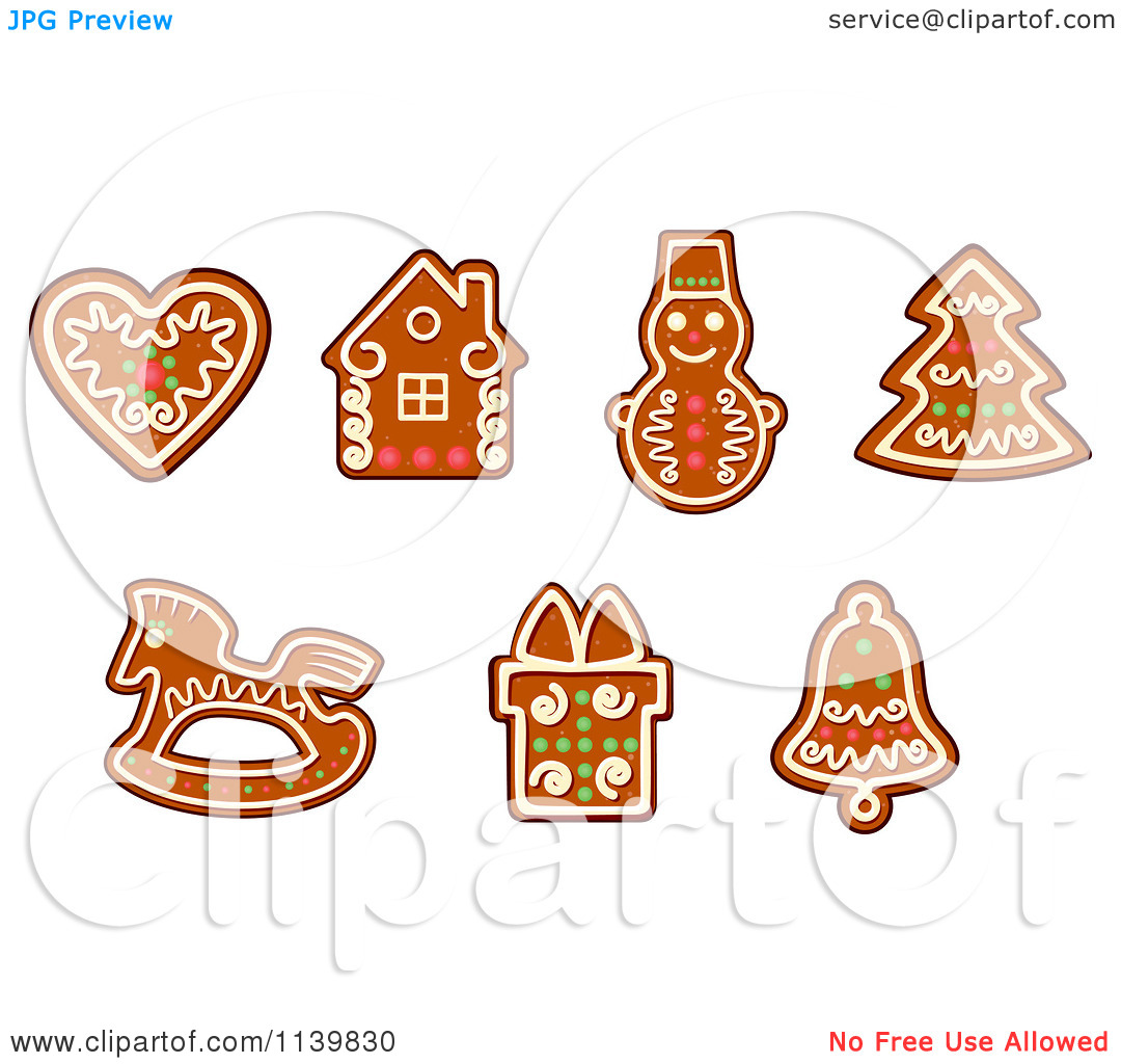 Christmas Cookie Clip Art Clipart Of Gingerbread Christmas Cookies