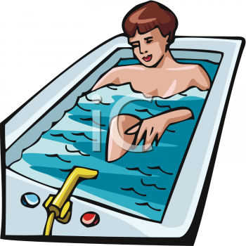Clipart Picture Of A Woman Taking A Bath