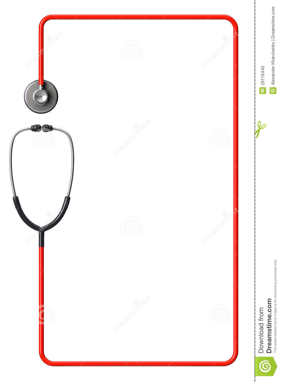 Doctor Border Doctor S Stethoscope In Red As