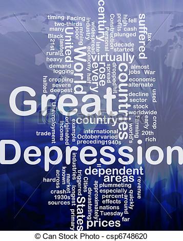 Great Depression Word Cloud   Csp6748620
