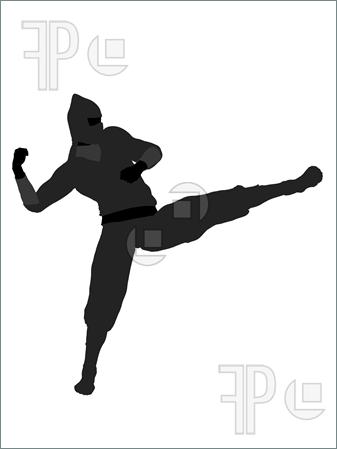 Illustration Of Male Ninja Illustration Silhouette  Clip Art To