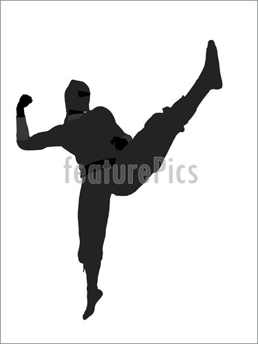 Male Ninja Illustration Silhouette Illustration  High Resolution