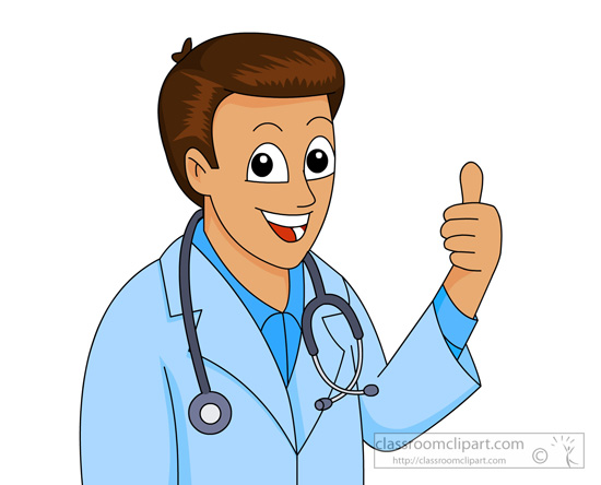 Medical   Doctor With Thumbs Up Sign   Classroom Clipart
