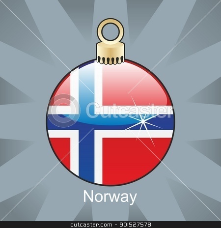 Norway Flag In Christmas Bulb Shape Stock Vector Clipart Fully    
