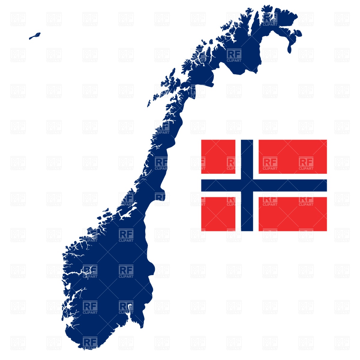 Of Norway Map And Flag Download Royalty Free Vector Clipart  Eps