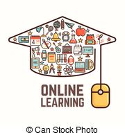 Online Learning Concept Clip Art Vector
