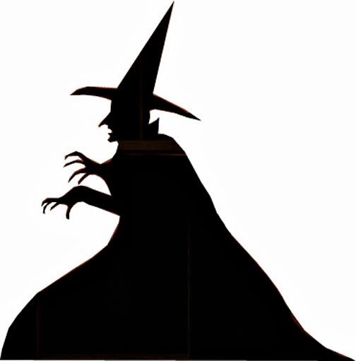 Pottery Barn Inspired Halloween Mantel Witch Silhouette  Free Pattern