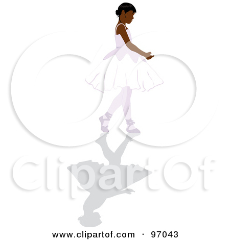 Rf  Clipart Illustration Of A Black Ballerina Girl Walking In A Tutu