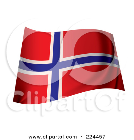 Royalty Free  Rf  Clipart Illustration Of A Waving Norway Flag By