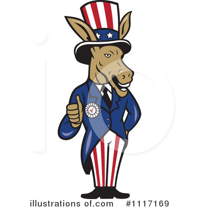 Royalty Free  Rf  Democrat Clipart Illustration By Patrimonio   Stock