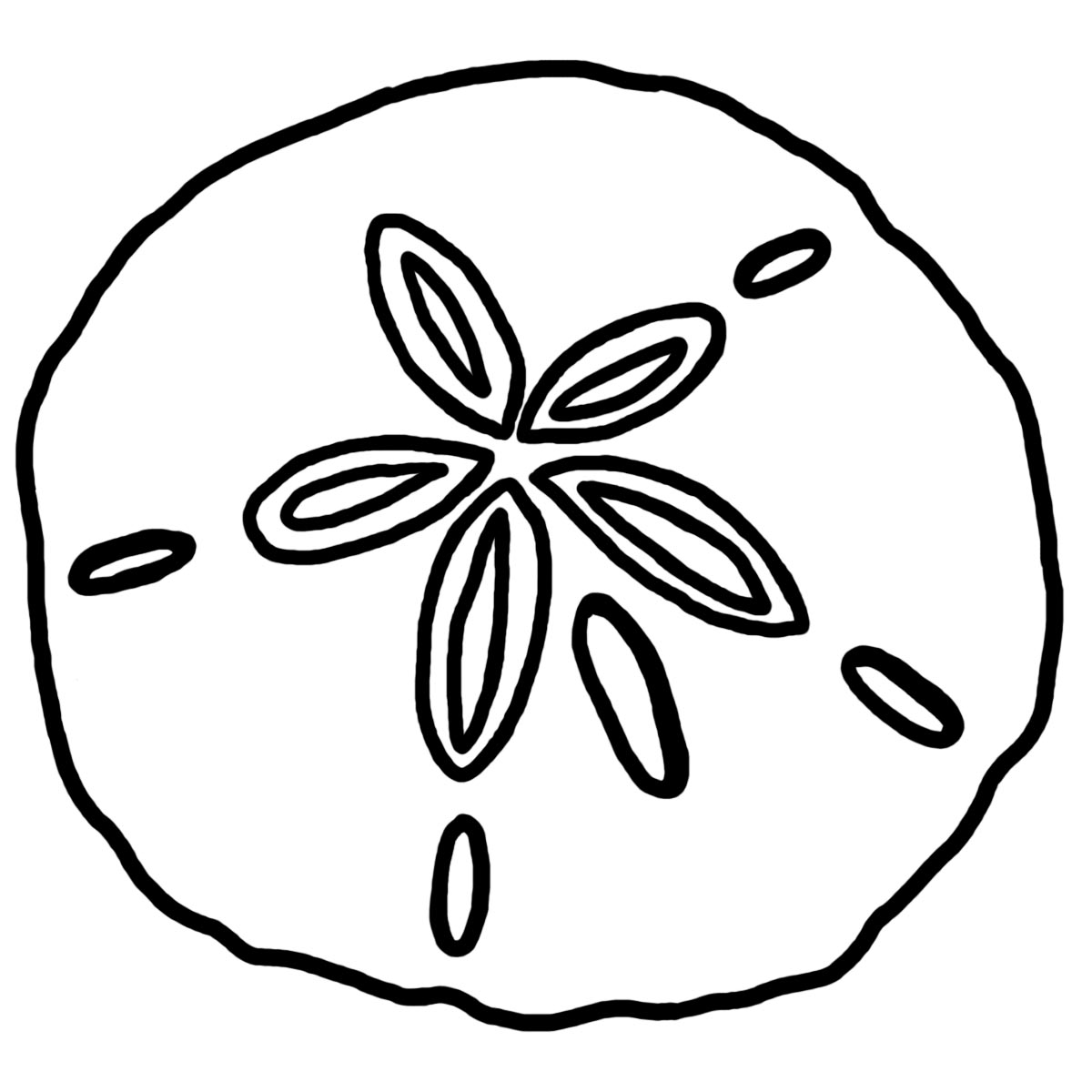 Sand Dollar Clipart Black And White   Clipart Panda   Free Clipart    