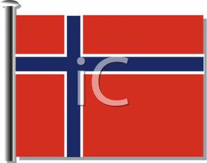 The Flag Of Norway   Royalty Free Clipart Picture