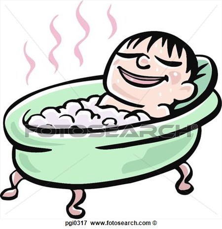 Woman Relaxing In A Hot Bathtub  Fotosearch   Search Eps Clipart