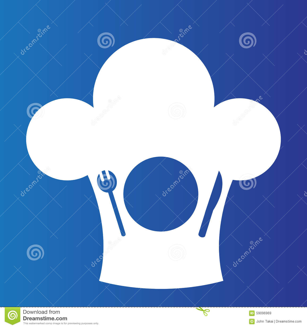 An Image Of A Meal Symbol With Chef Hat Toque