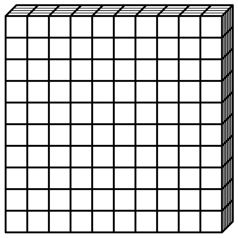 Base Ten Blocks Clip Art Math Clipart Black And White