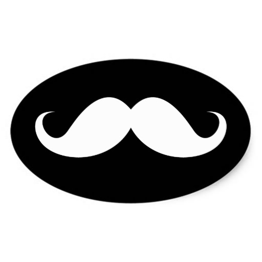 Black And White Mustache Custom Clipart   Jobspapa Com
