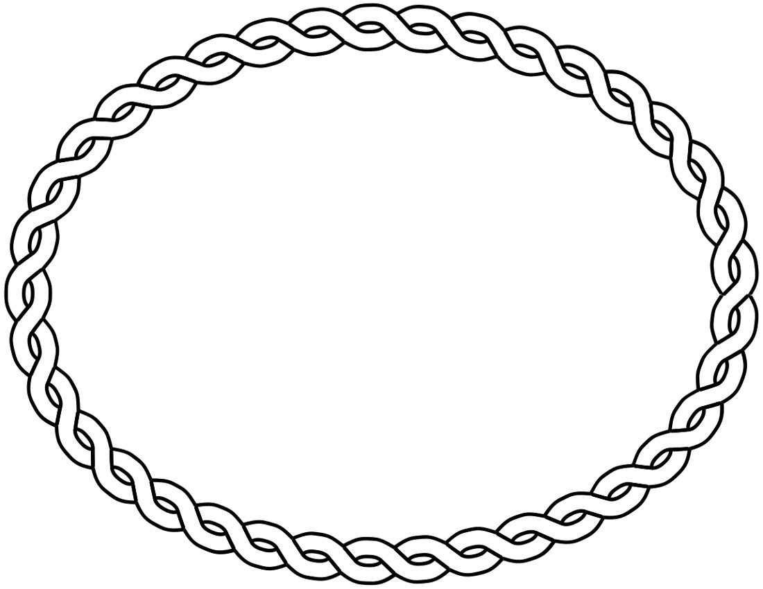 Cowboy Roping Clipart Black And White Rope Border Oval Jpg