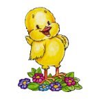 Easter Ducks And Chicks Color Clip Art
