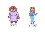 Opposites Fat Thin Flashcard Fat And Thin There Is Also