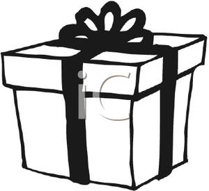 Present Clipart Black And White Black And White Christmas Present
