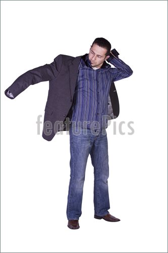 Put On Coat Clipart Man Putting His Jacket On