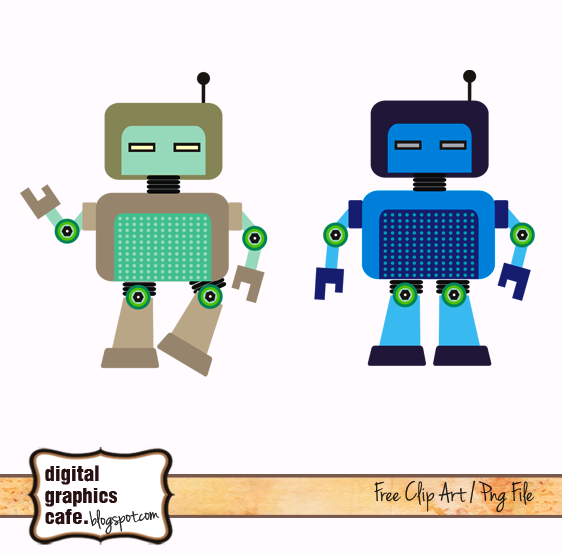 Robot Clipart Kids Robot Clip Art In Two Color