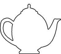 Teapot Outline Colouring Pages