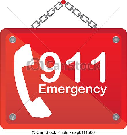 Vector   911 Emergencia   Stock De Ilustracion Ilustracion Libre De