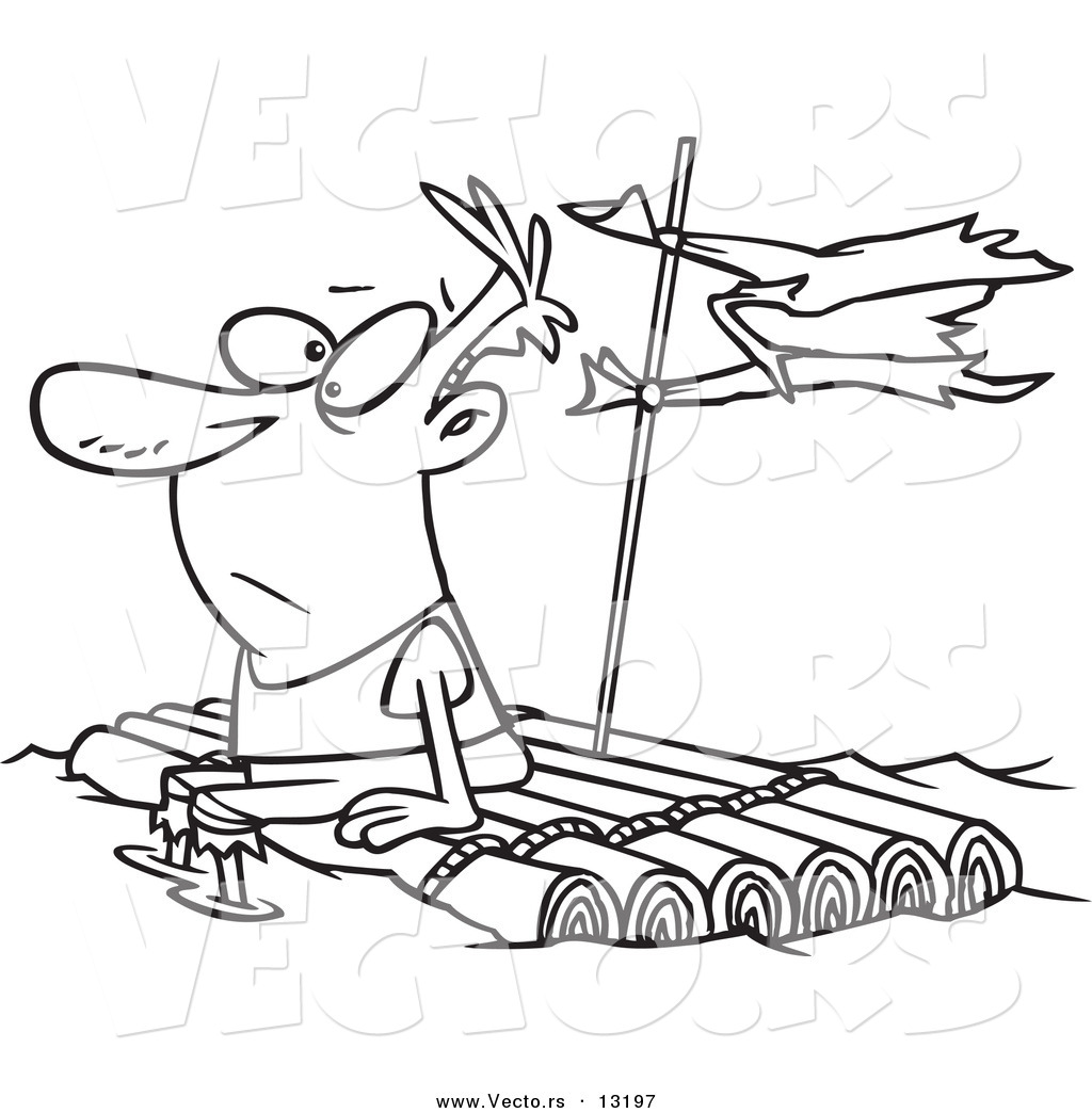 Whitewater Rafting Cartoon   Coloring Pages   Free Download Hd    