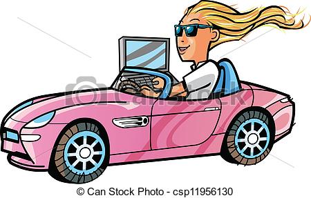 Woman Driving Clipart Side View Of Woman Driving Car