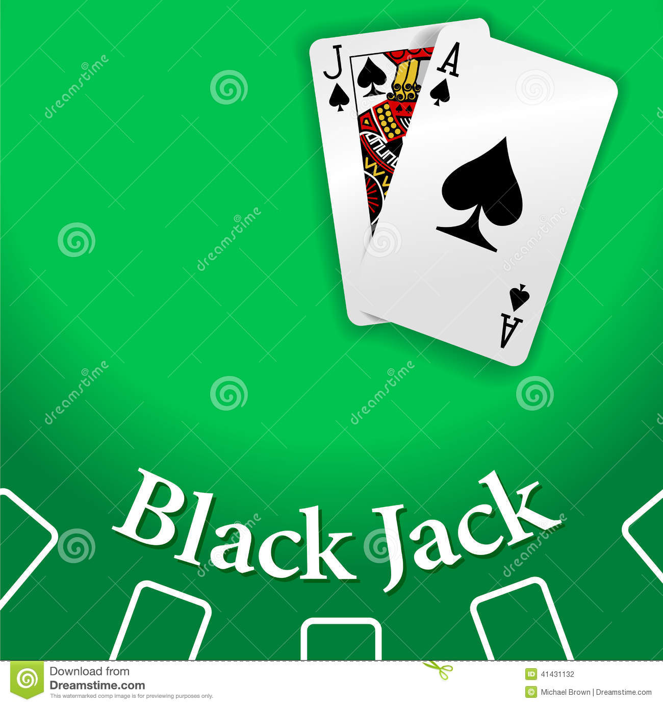 And Ace Of Spades Playing Cards On Blackjack Game Table Copy Space