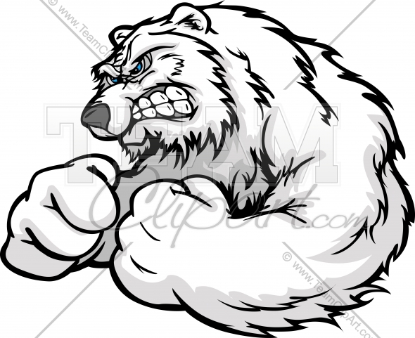 Angry Polar Bear Logo Design 0867 This Angry Polar Bear Clipart Image    