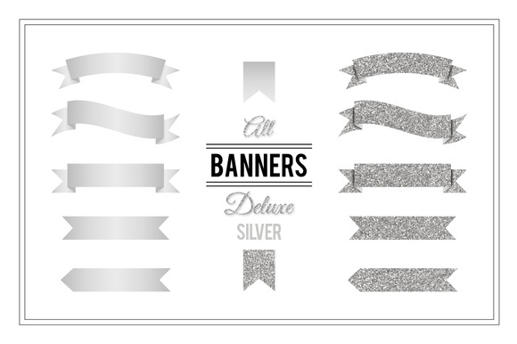 Banners Deluxe   Silver   Objects On Creative Market